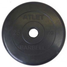 Диск MB Barbell ATLET обрезиненный d-51 25кг MB-AtletB50-25