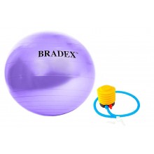 Мяч для фитнеса Bradex ФИТБОЛ-65 с насосом фиолетовый SF 0718
