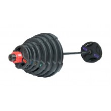 Штанга Original FitTools олимпийская 180 кг диски с 2мя хватами черный FT-2HGSET-180-BLACK