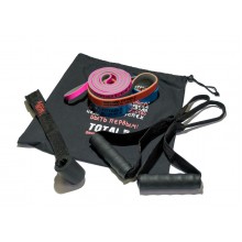 Комплект двуцветных эспандеров Original FitTools 208 см 3 шт с аксессуарами FT-3COLOR-SET